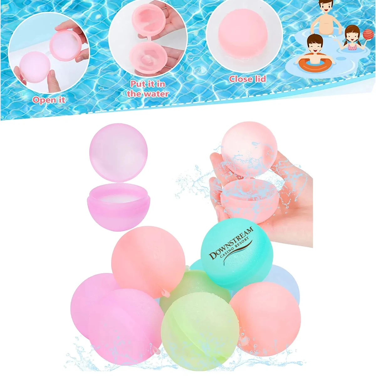 Silicone Refillable Water Balloons Bomb for kids 1