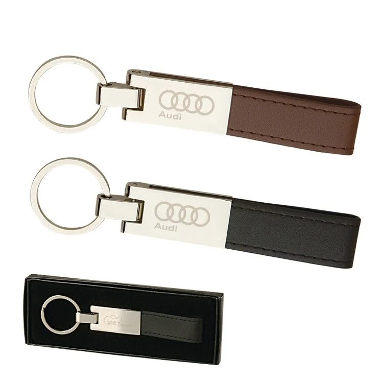 Leather & Silver Keyring 1