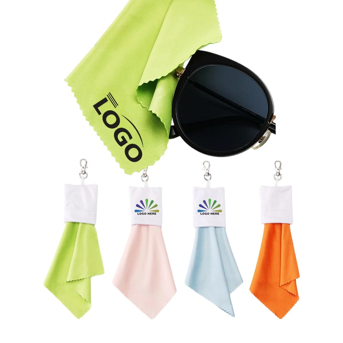 Key Chain Glasses Screen Cleanning Cloth 1