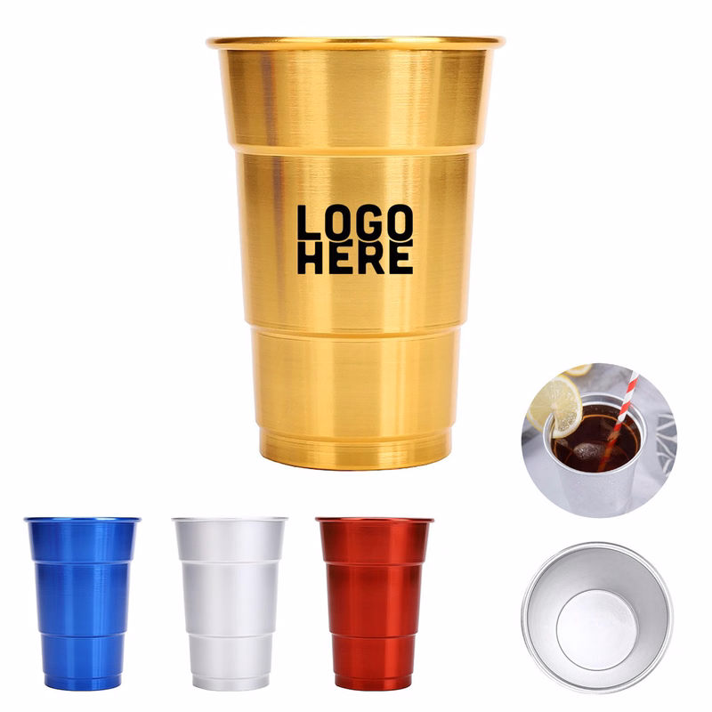 16 Oz Reusable Aluminum Outdoor Beer Cup Durable
