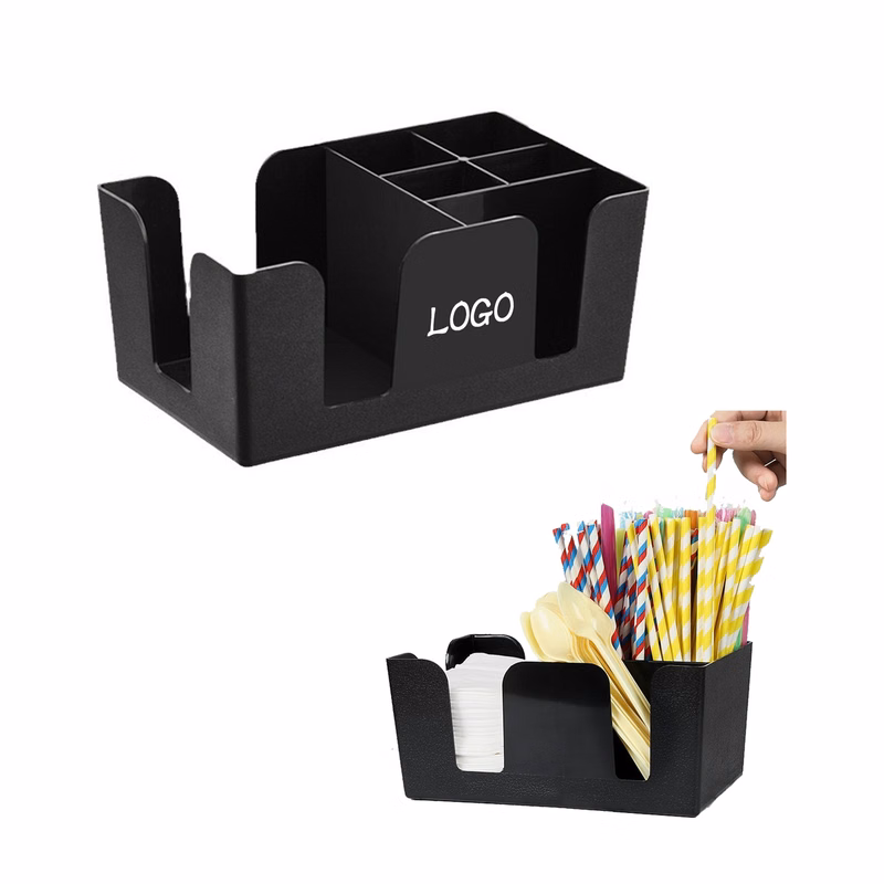 Milk Tea Shop Paper Cup Straw Shelf Storage Box
