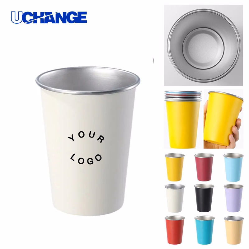 Stainless Drink Cup Drinkware 16oz Single Wall Durable