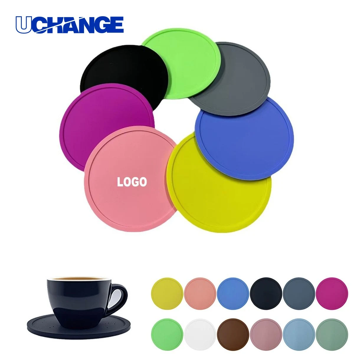 Reusable Silicone Coaster Mat (3.94 Inch) 1