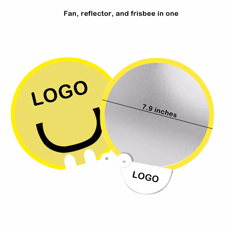 Customizable Mirror Hand Fan & Flying Disc