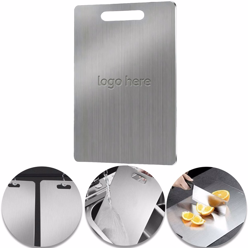 Antibacterial Stainless Steel Chopping Board, 8.7" ?? 12.6" Overall Size