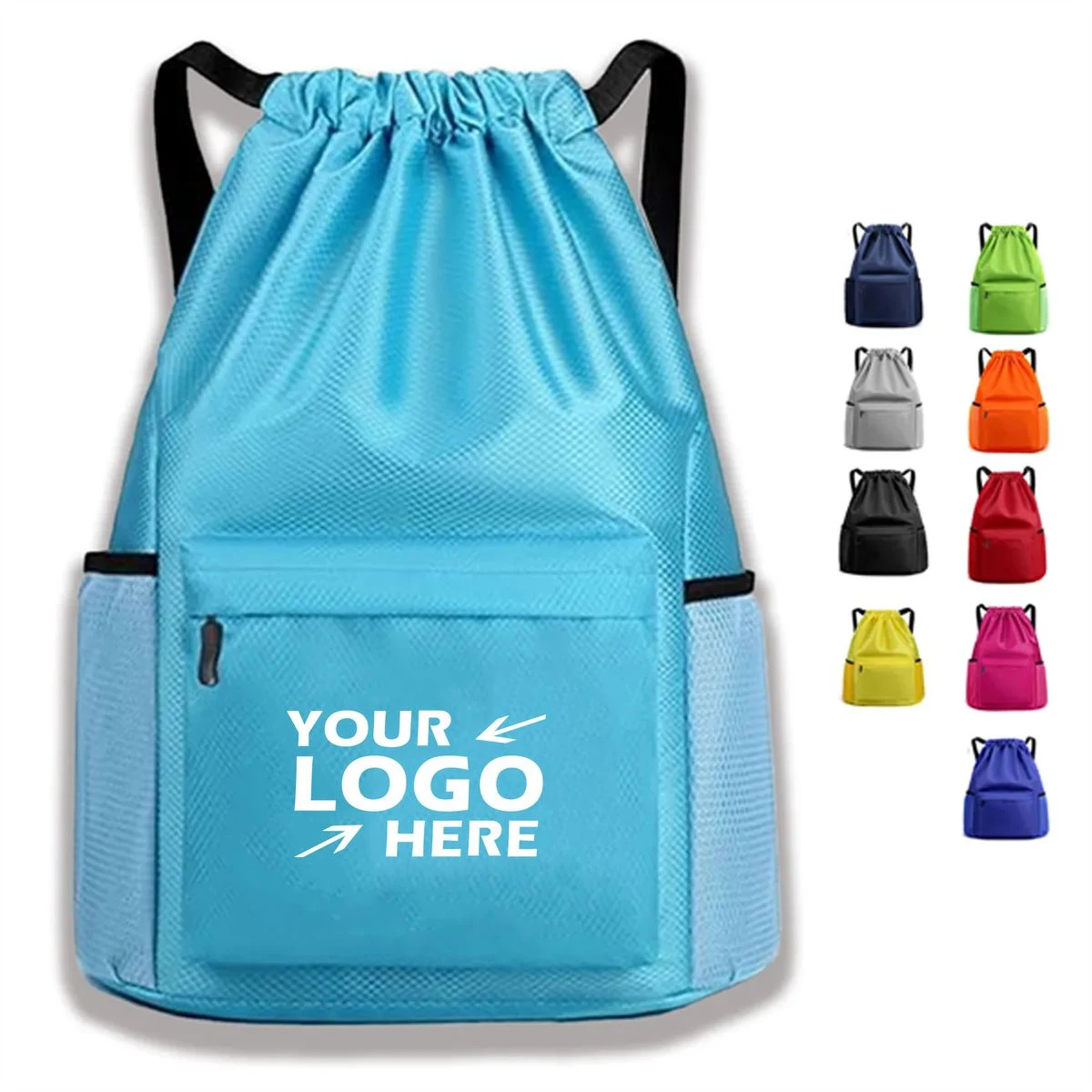 Oxford Large Capacity Waterproof Drawstring Gym Backpack 1