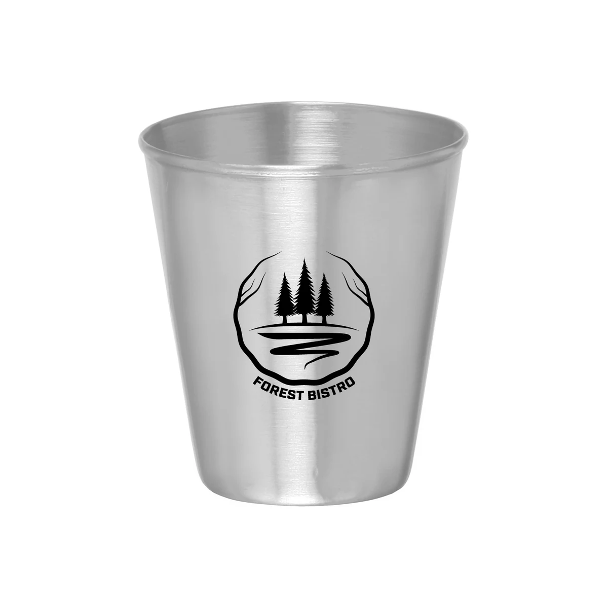 2.5 oz. Metal Shooter Shot Glass (1 Color Imprint) 1
