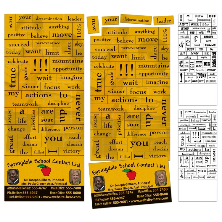 Magna-Phrase Magnet - 3.5X8.25 with Business Card Magnet - 20 Mil. 1