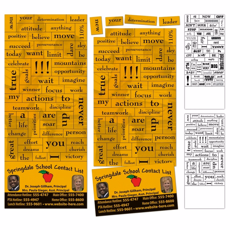 Magna-Phrase Magnet - 3.5X8.25 with Business Card Magnet 40 Mil Outdoor Safe