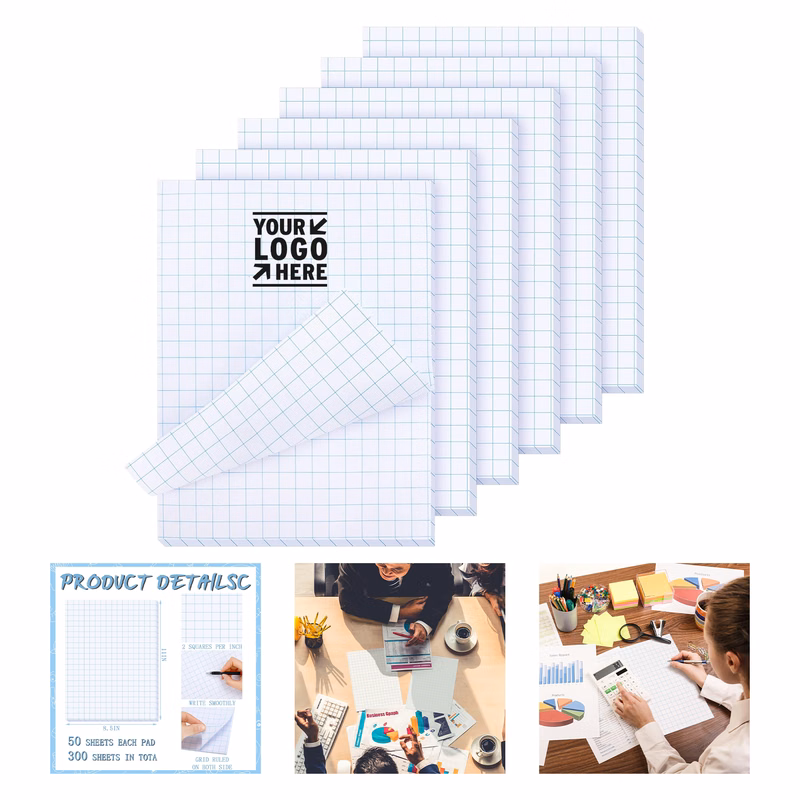 8.5" x 11" 50 Sheets Double Sided Graph Paper Pad 