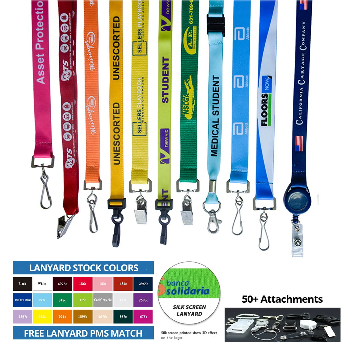 Custom 3/4" Polyester Lanyard - Silk Screen 1