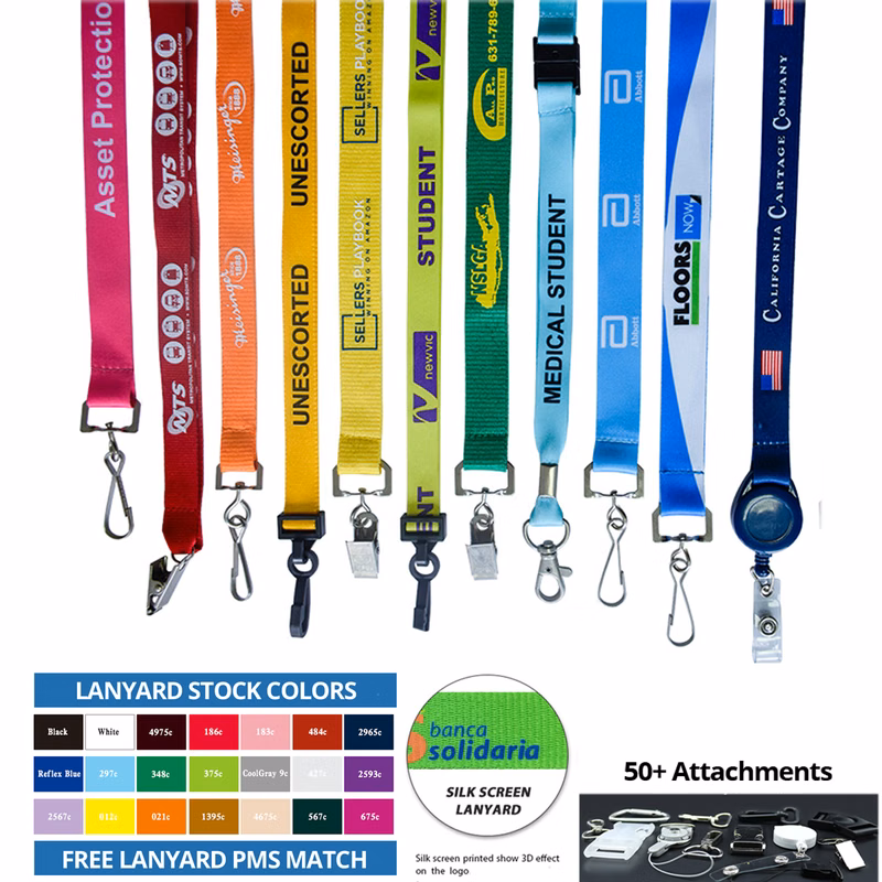 Custom 3/4" Polyester Lanyard - Silk Screen