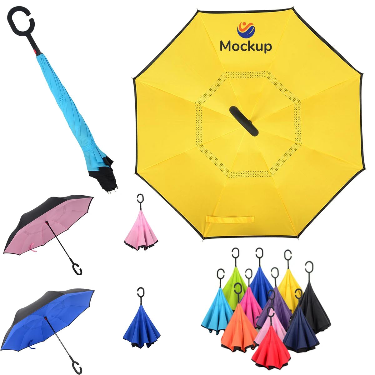 Double Canopy Waterproof Umbrella 1