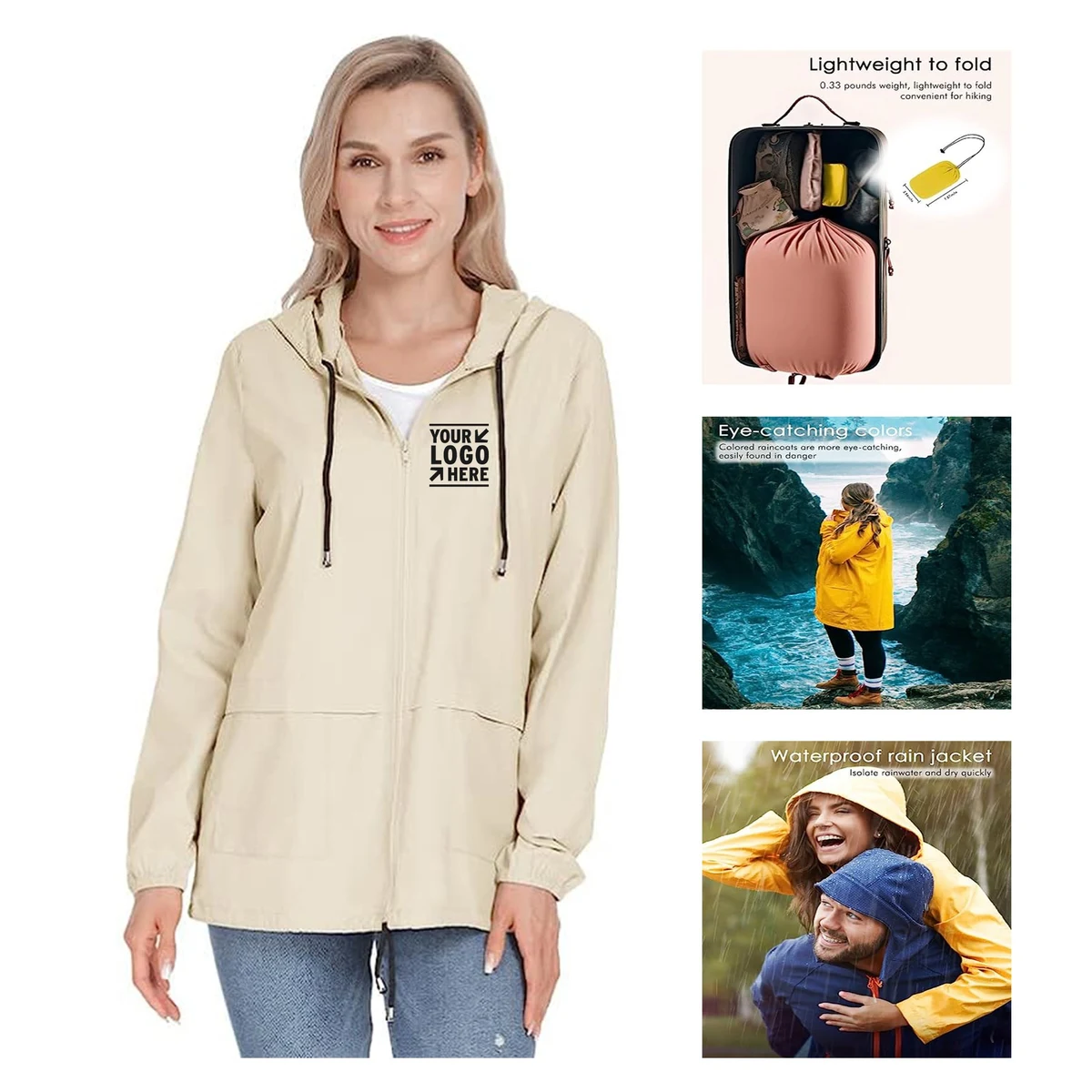Women Waterproof Lightweight Raincoat 1