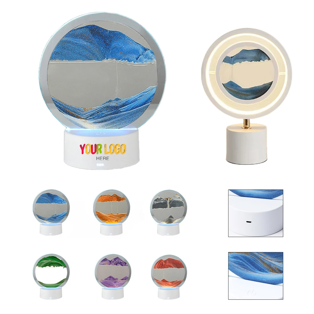3D Moving Sand Art Table Lamp 1