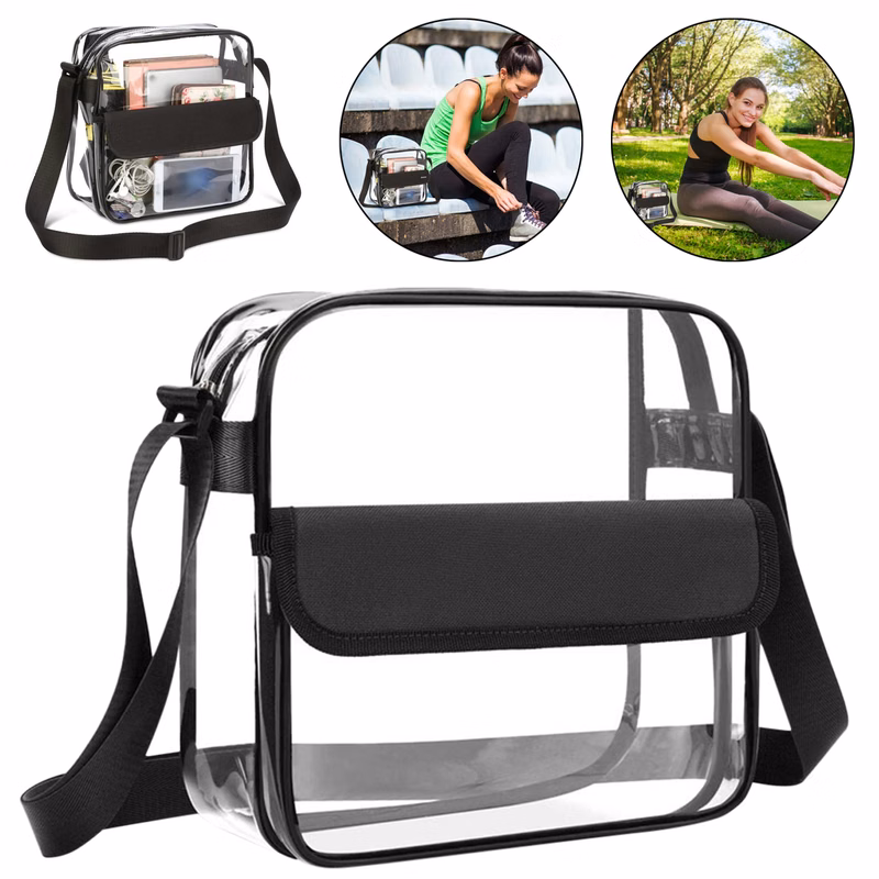 Clear Crossbody Bag/Clear Bag Stadium Approved Inner Pocket