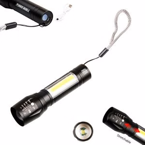 Rechargeable LED Flashlight Adjustable Focus With 3 Light Modes