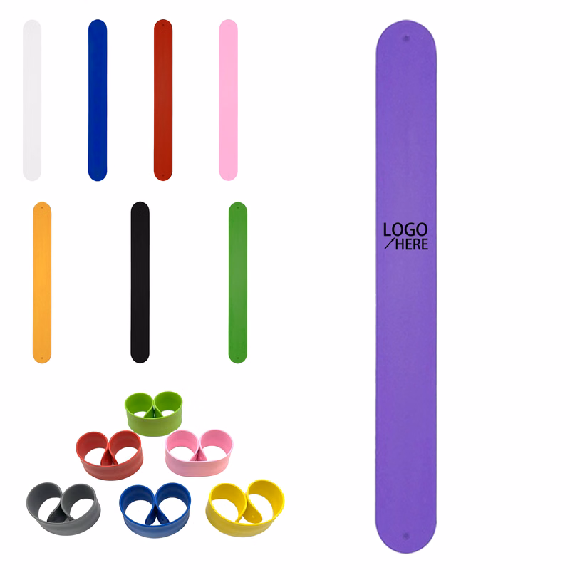 Solid Color Silicone Slap Bracelet