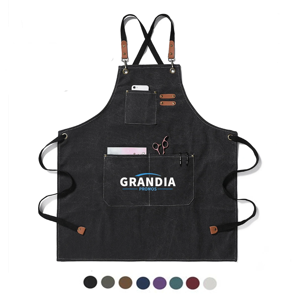 Kitch Style Washed Canvas Apron 1