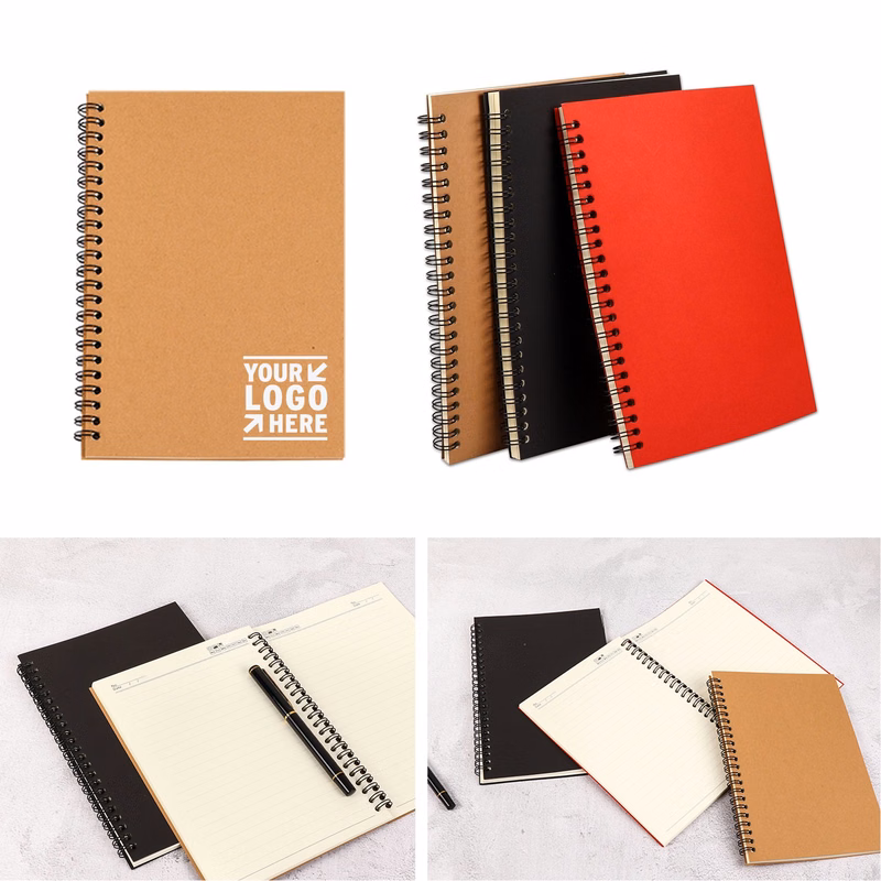 5.5" x 8.3" A5 100 Pages Spiral Ruled Notebook