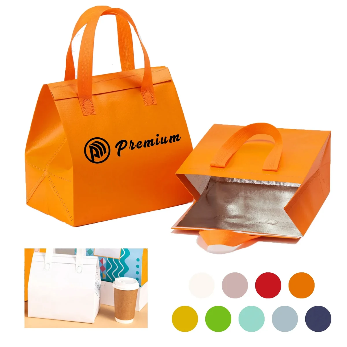 Colorful Reusable Lunch Tote 1