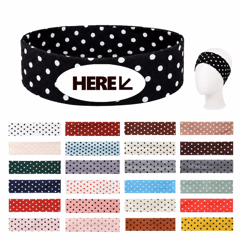 Polka Dot Stretch Athletic Headband