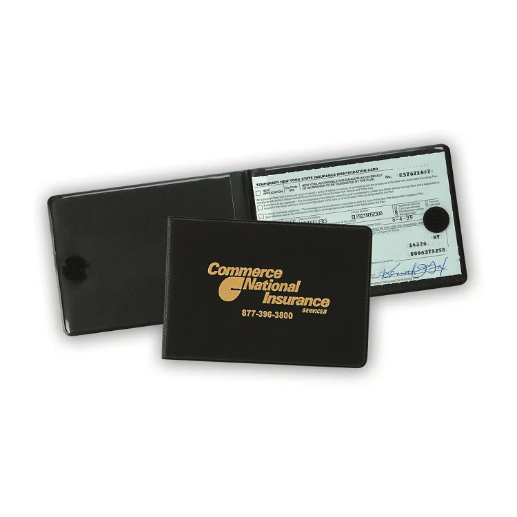 Deluxe Stiff Cover Foldover Insurance Card Holder 1