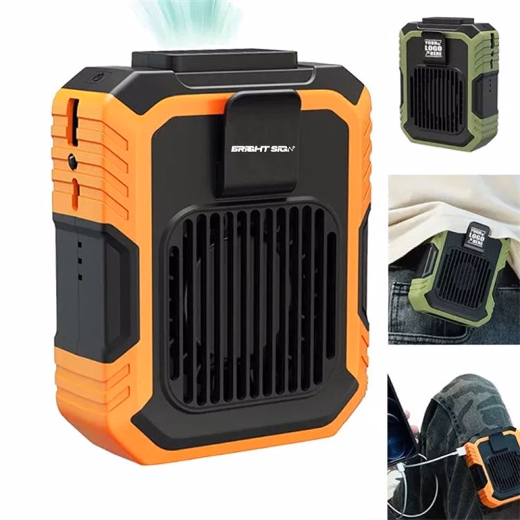 3-in-1 Belt Clip Fan with Flashlight & Power Bank
