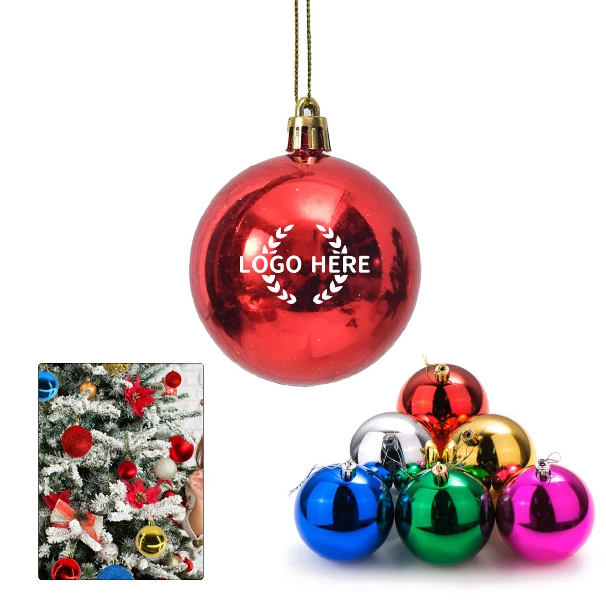 Plastic Holiday Ball Ornament 1