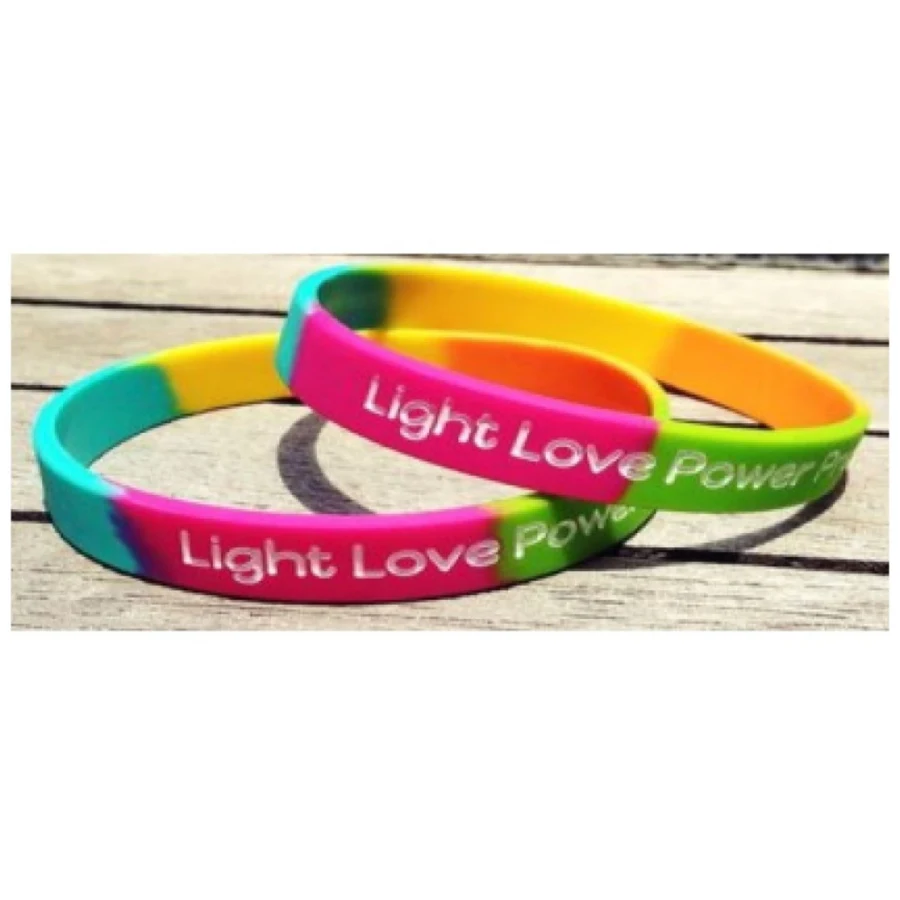 Segmented Silicone Wristband - 1/4" band 1