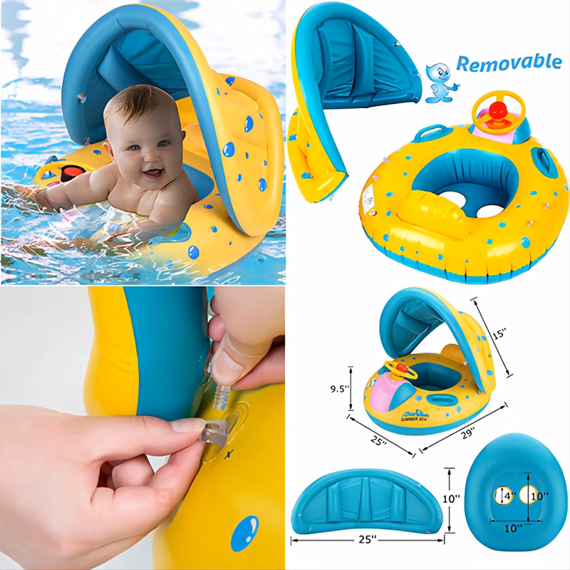 Baby Pool Float with Canopy
