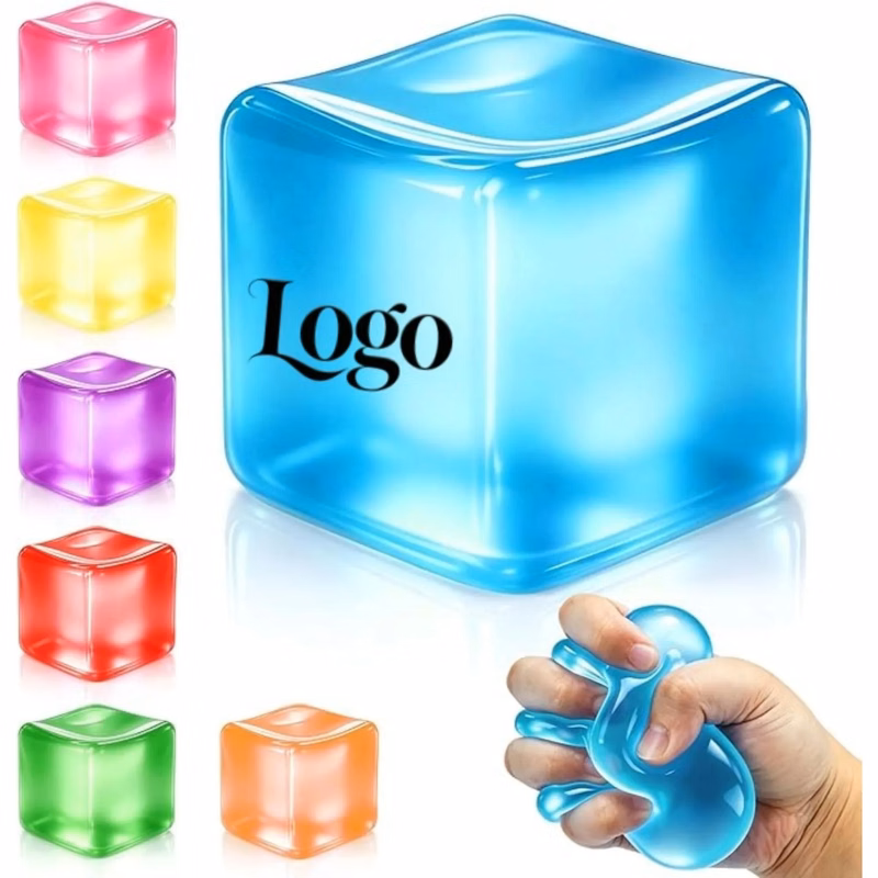 Multiple Sizes Ice Cube Squishy Stress Relief Fidget Toy
