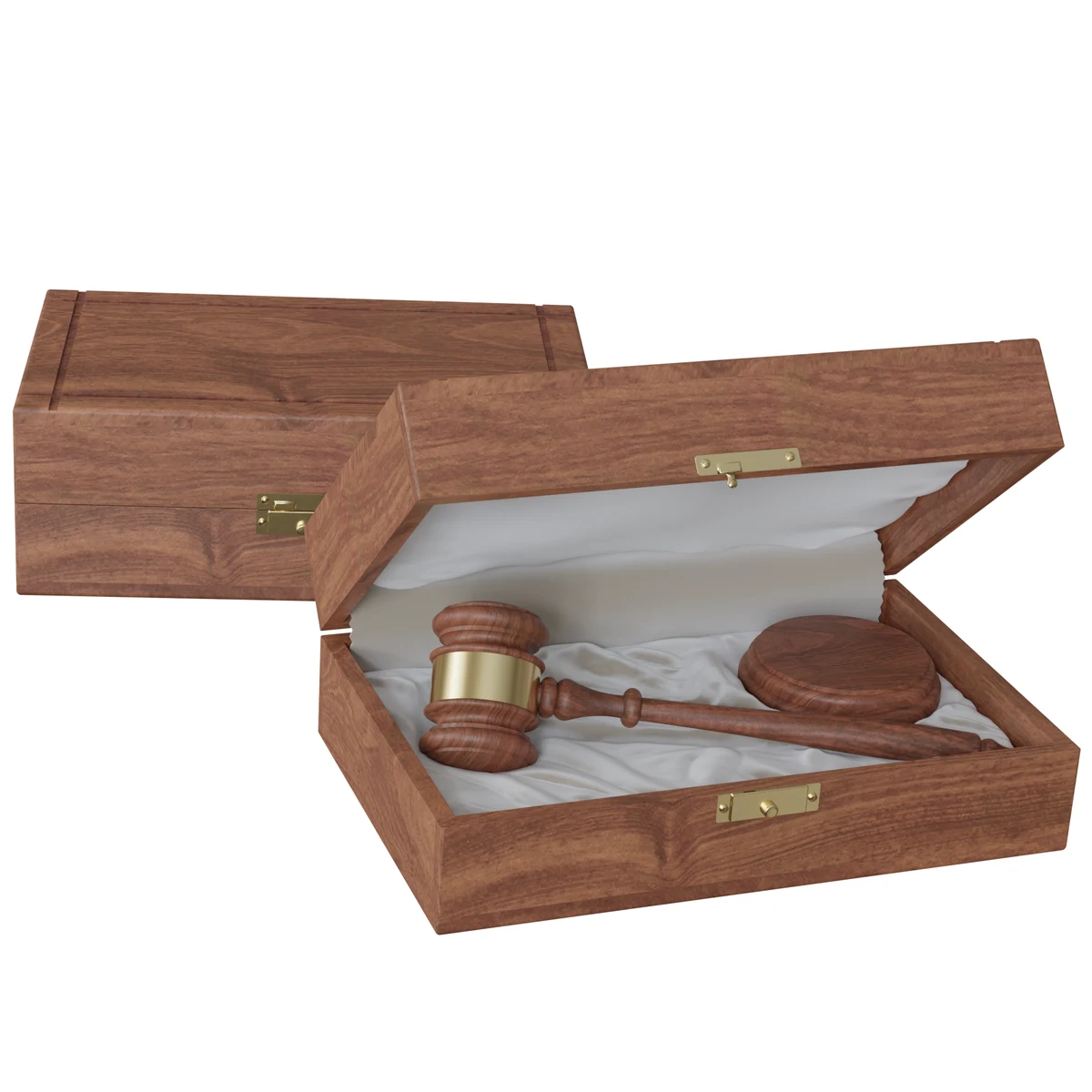 The Royal 11" American Walnut Gavel Presentation Set 1