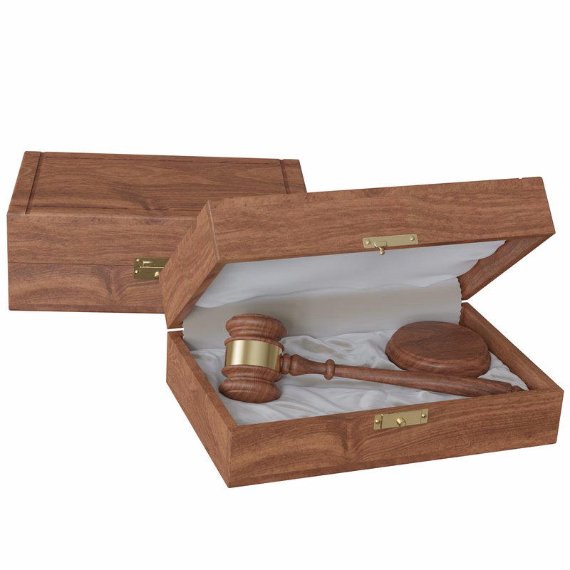 The Royal 11" American Walnut Gavel Presentation Set