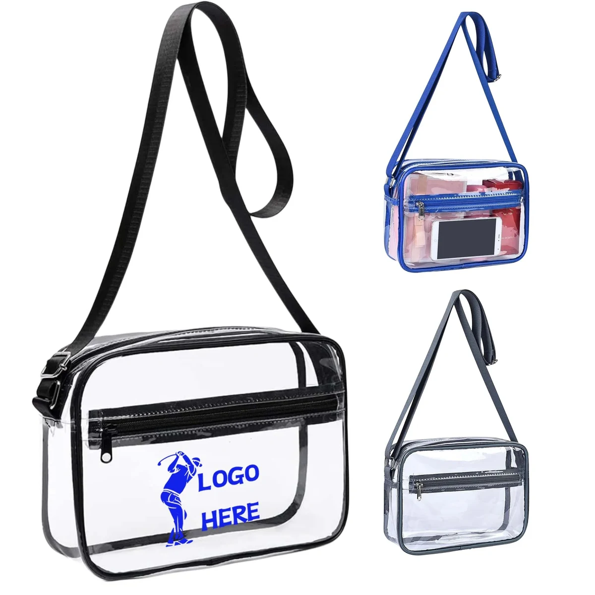 MOQ50 Clear PVC Sling Bag 1