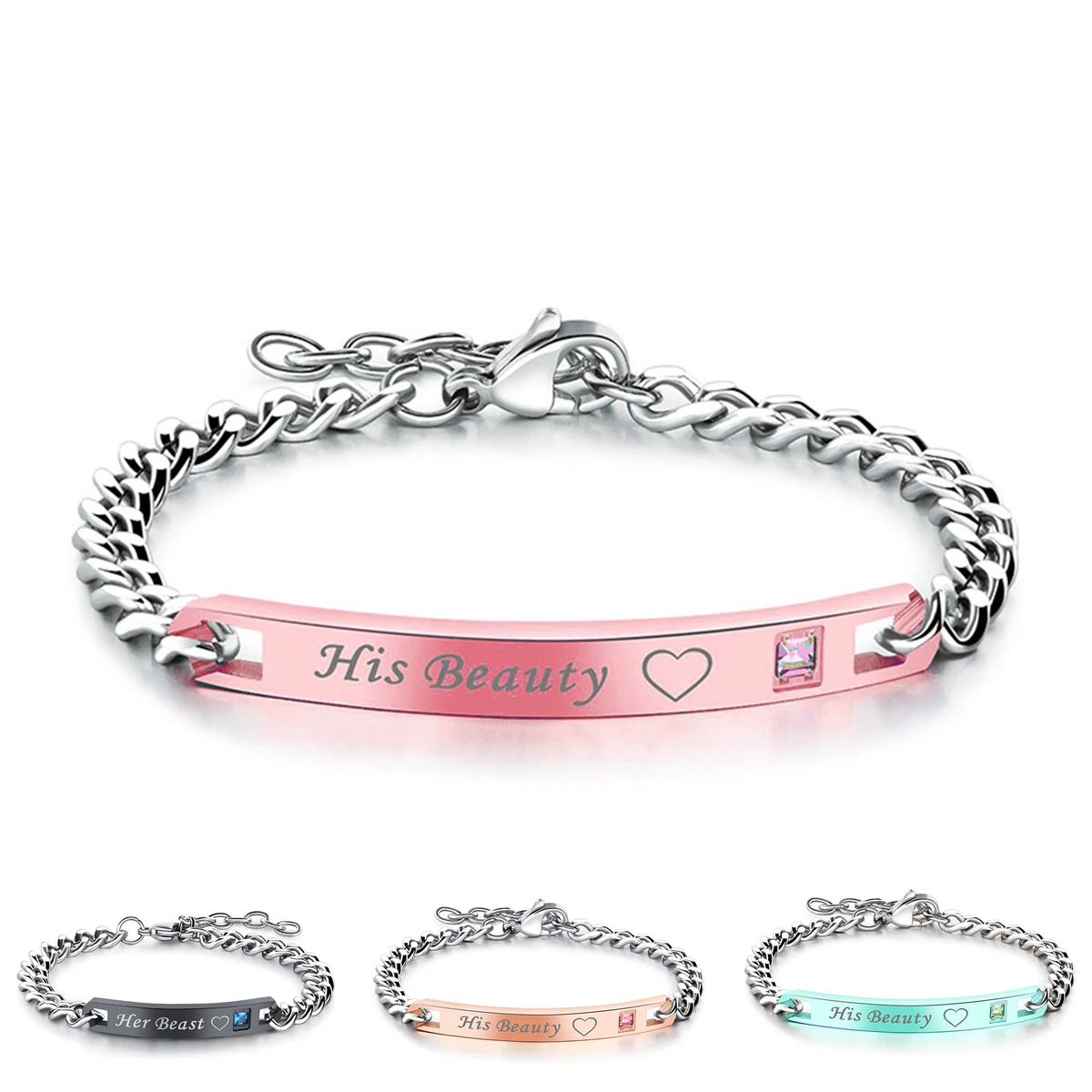 Durable Titanium Steel Bracelet with Customizable Logo Space 1