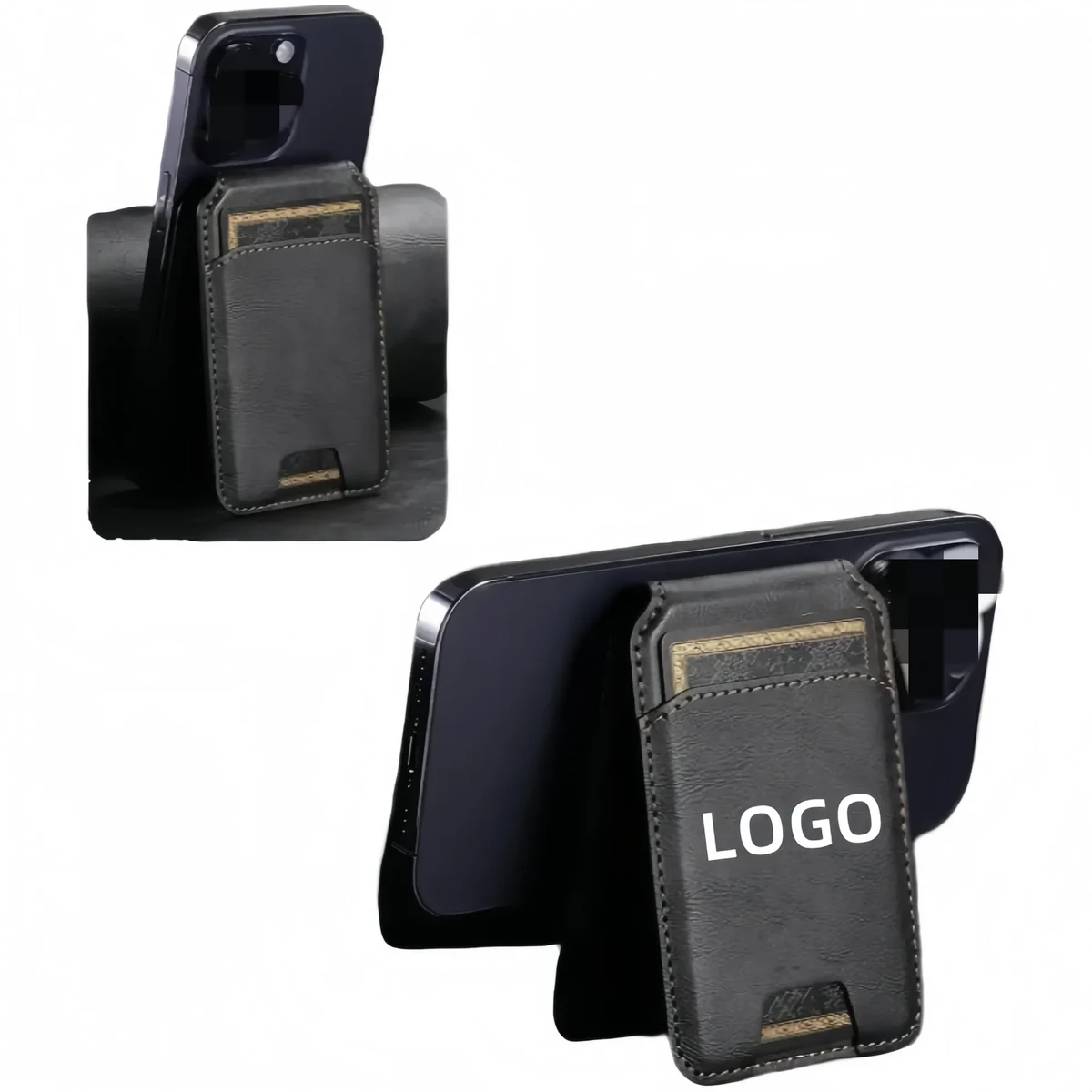 Mobile Phone Magnetic Card Holder 2-in-1 1