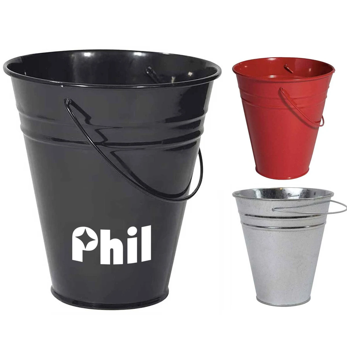 Candy-Colored Metal Pail - Rustproof Garden Utility Bucket 1