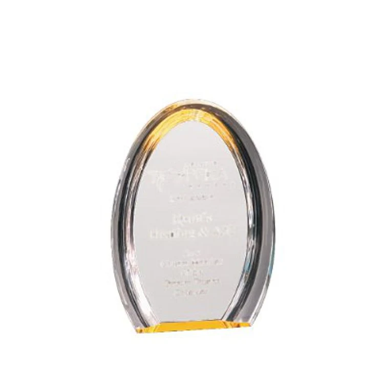 7" Oval Gold Halo Acrylic Award 1