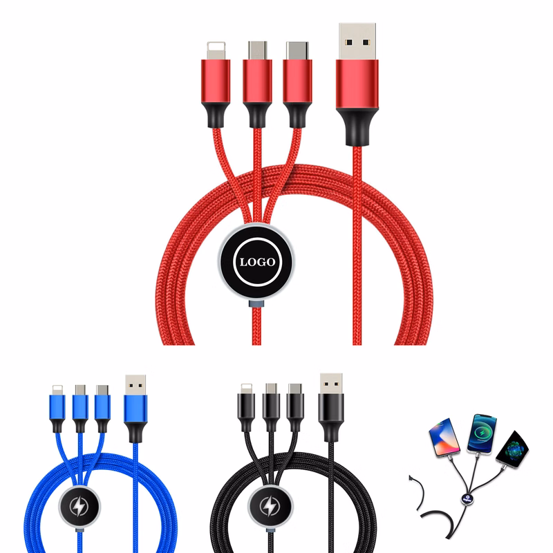 3-in-1 LED Logo Charging Cable