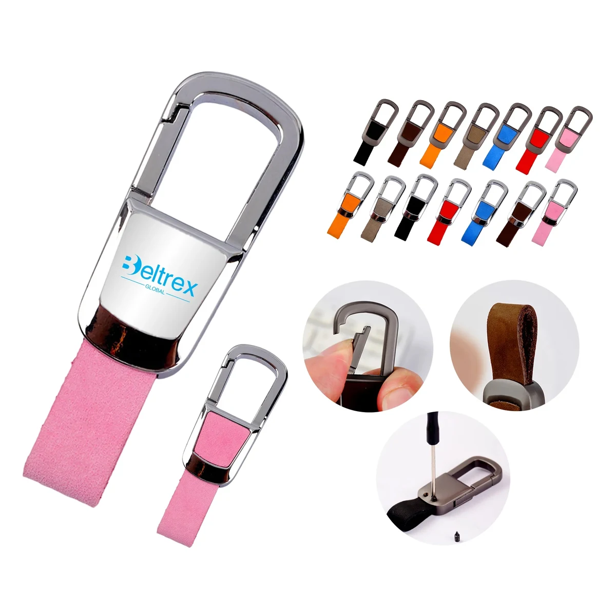 Luxury Leather Car Key Holder with Screw Fastening 1