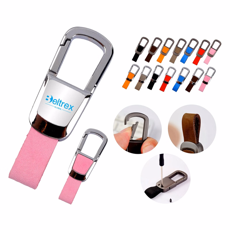 Luxury Leather Car Key Holder with Screw Fastening