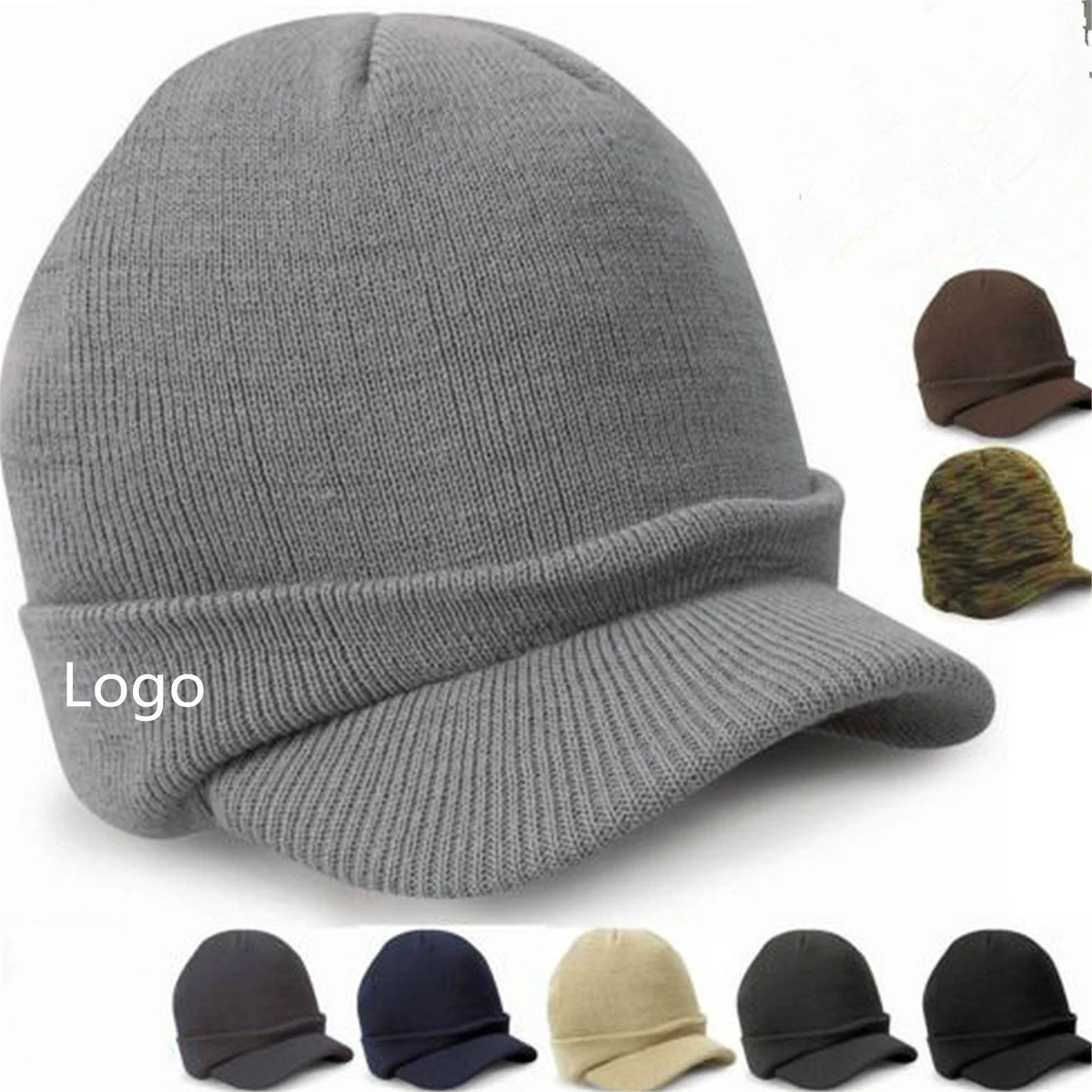 Knit Brim Beanie Cap 1