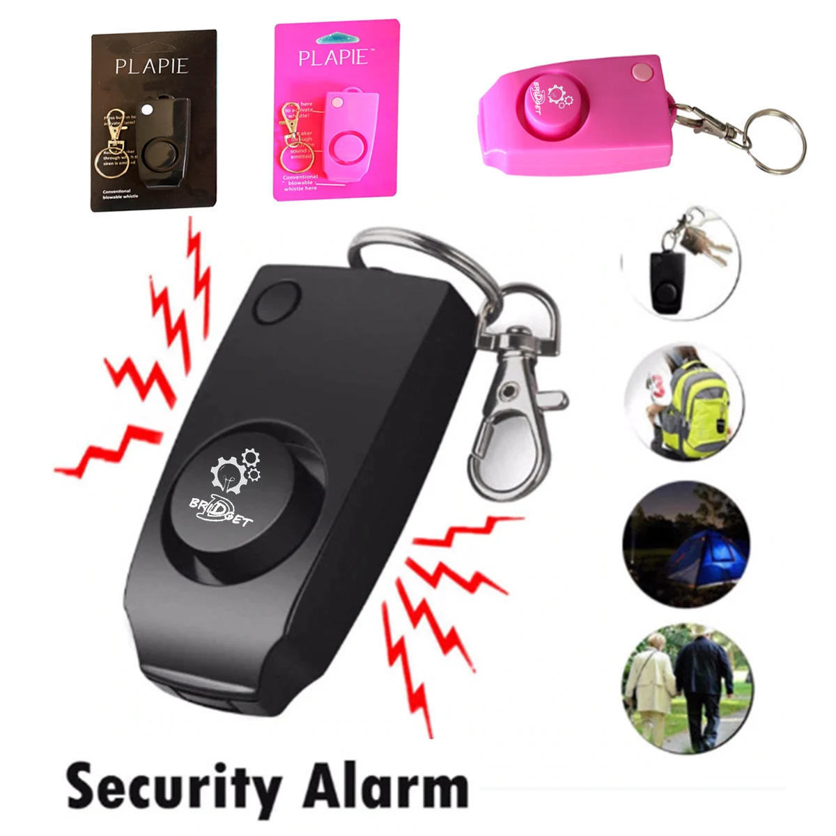 Square Alarm Key Chain 1