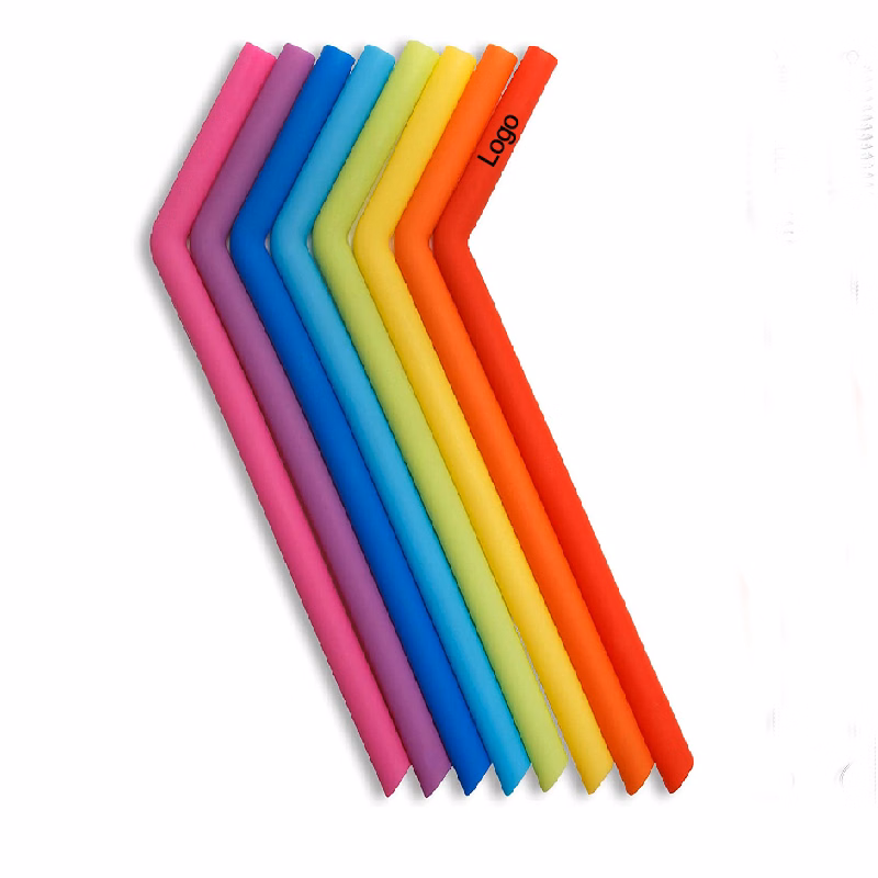 Reusable Long Flexible Bent Silicone Straw