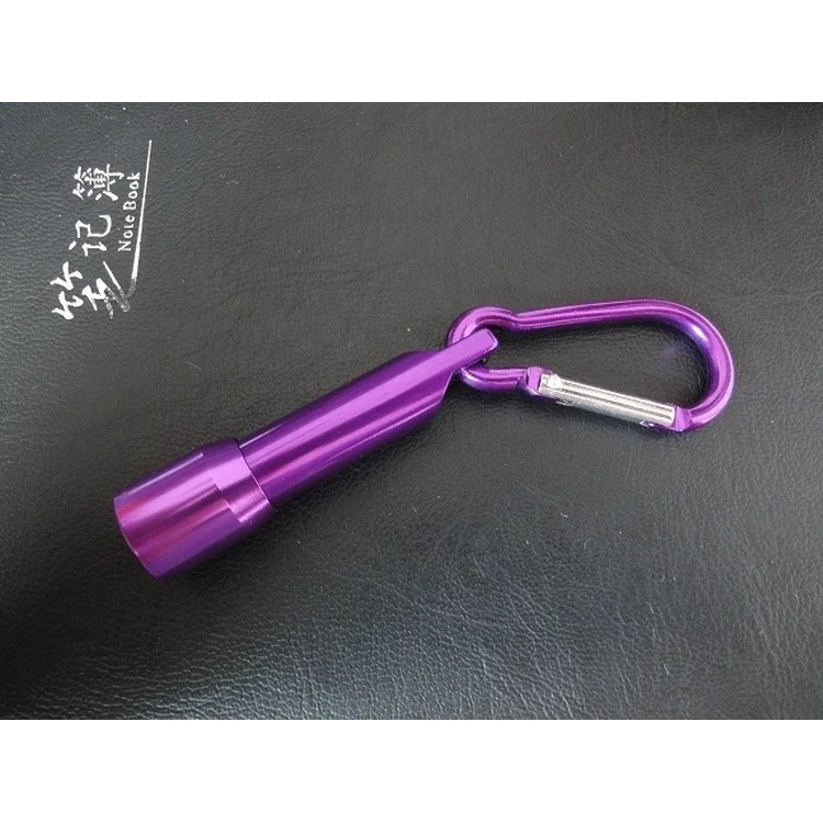 Aluminium Alloy Portable Flashlight with Carabiner 1