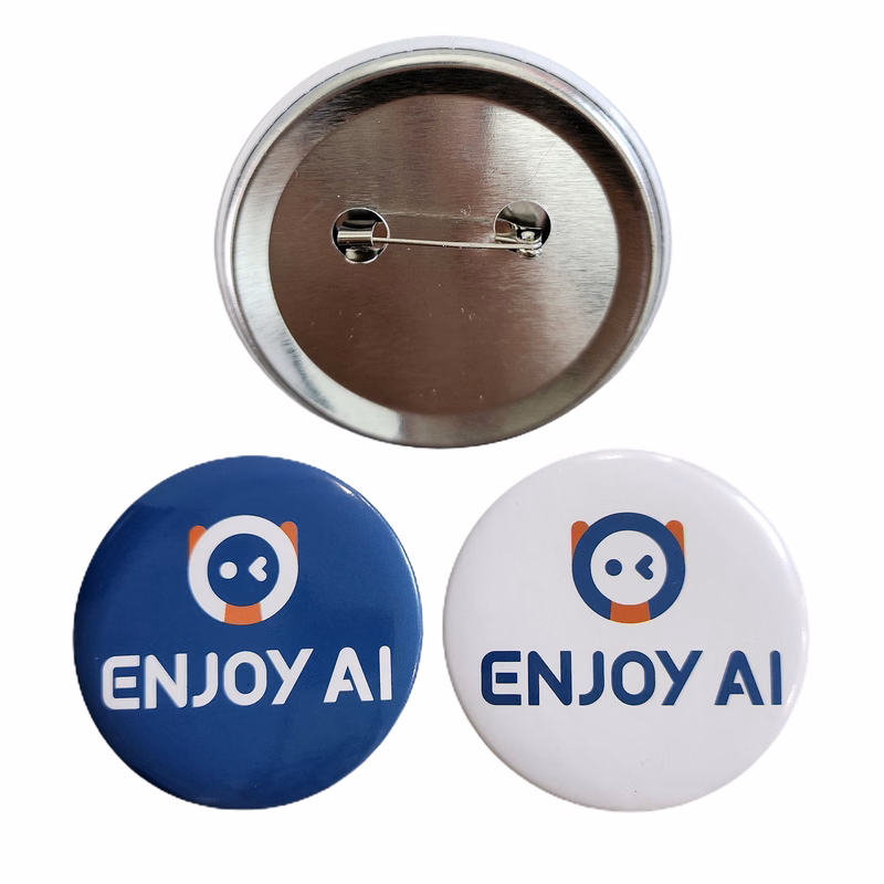 58mm Full Color Round Button With Safety Pin