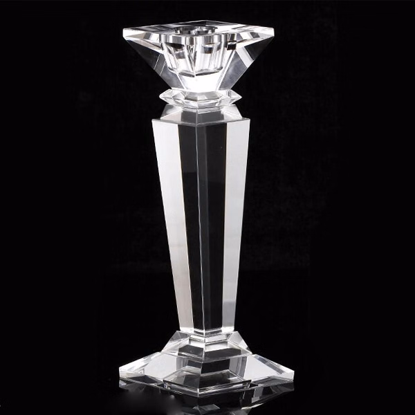 Clear Crystal Candle Holder