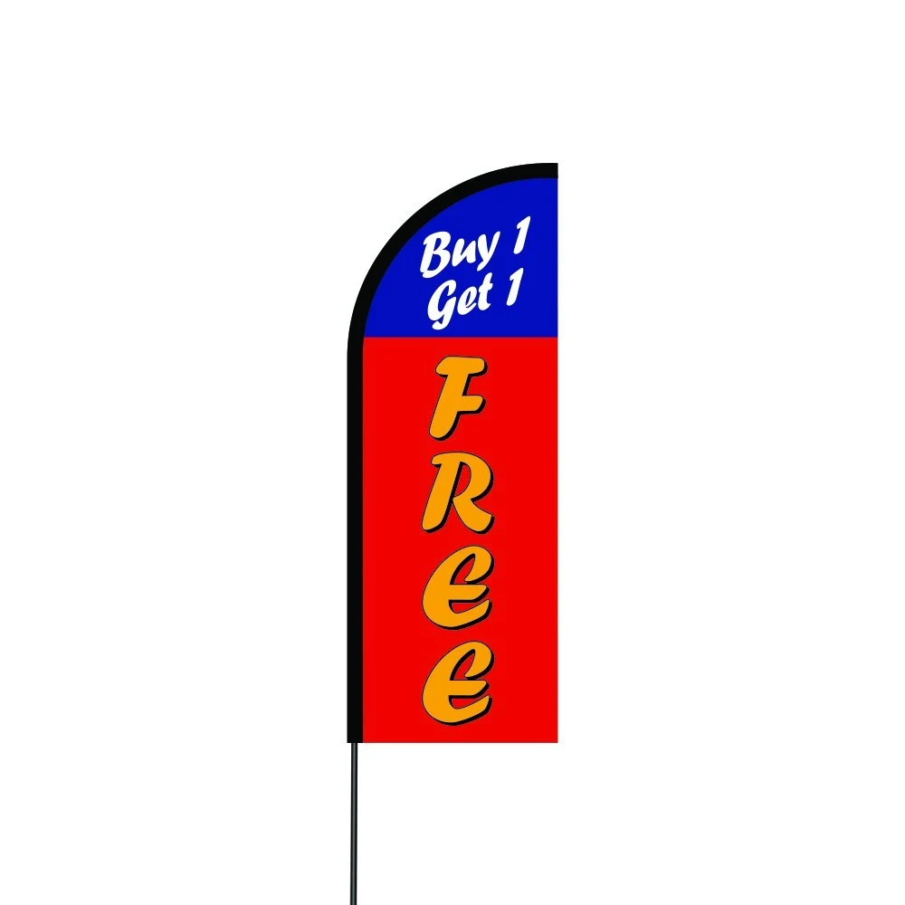 Buy One Get One Free Flag Kit 14' Feet Feather Flag Sign Outdoor Banner 1