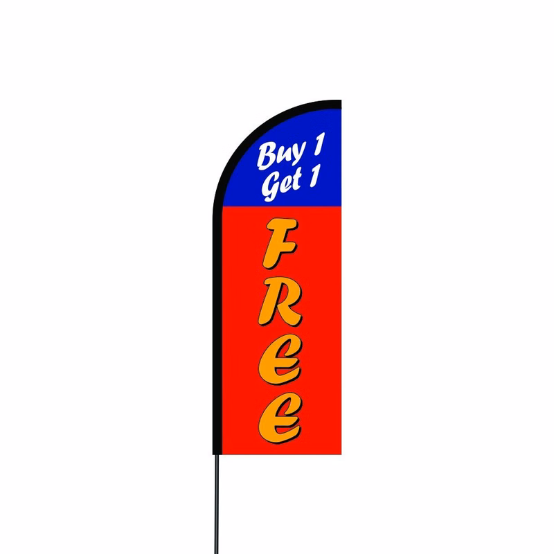 Buy One Get One Free Flag Kit 14' Feet Feather Flag Sign Outdoor Banner